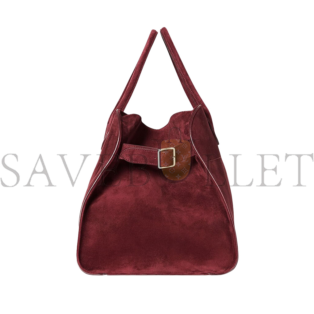 T*e R*w  margaux 15 top-handle bag in suede w1255l25prtp (38*28*23cm)